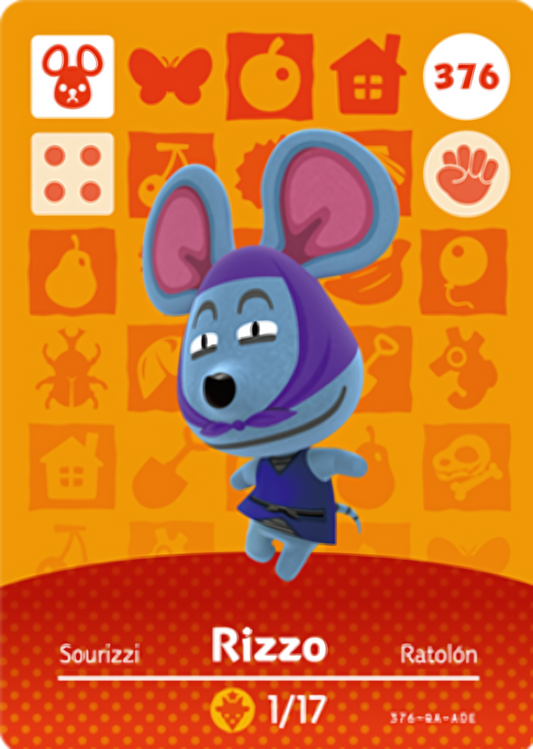 Rizzo NFC Card – Animal Crossing Series 4 Amiibo