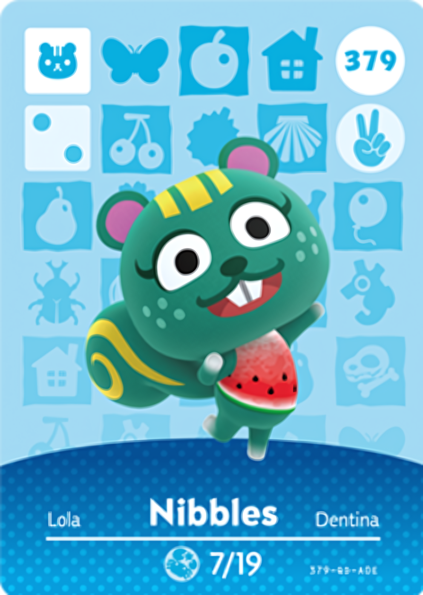 Nibbles NFC Card – Animal Crossing Series 4 Amiibo