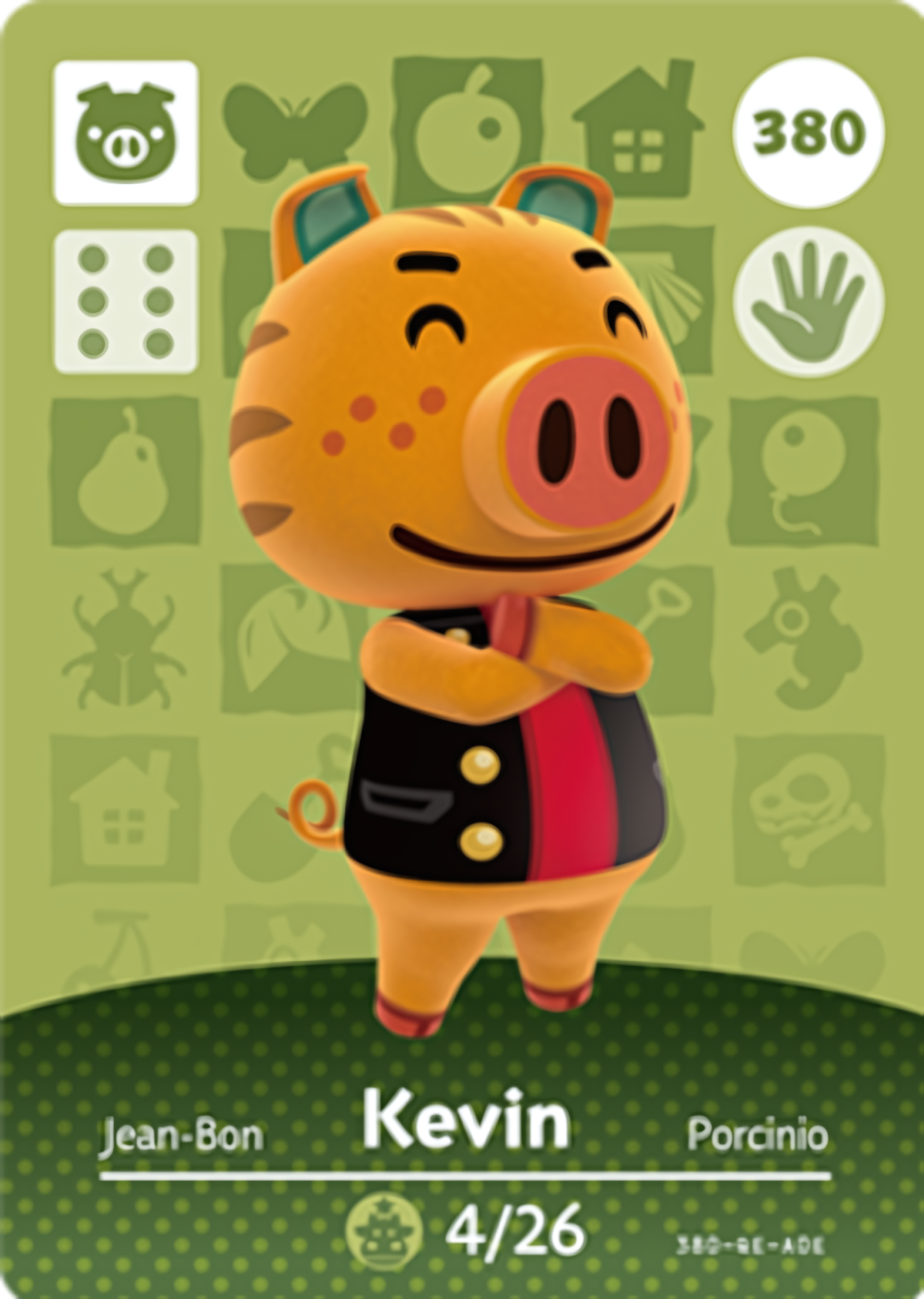 Kevin NFC Card – Animal Crossing Series 4 Amiibo