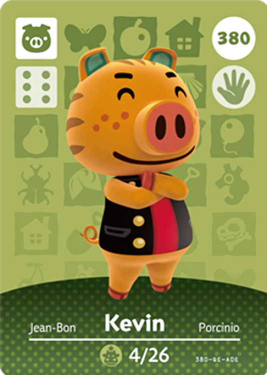 Kevin NFC Card – Animal Crossing Series 4 Amiibo