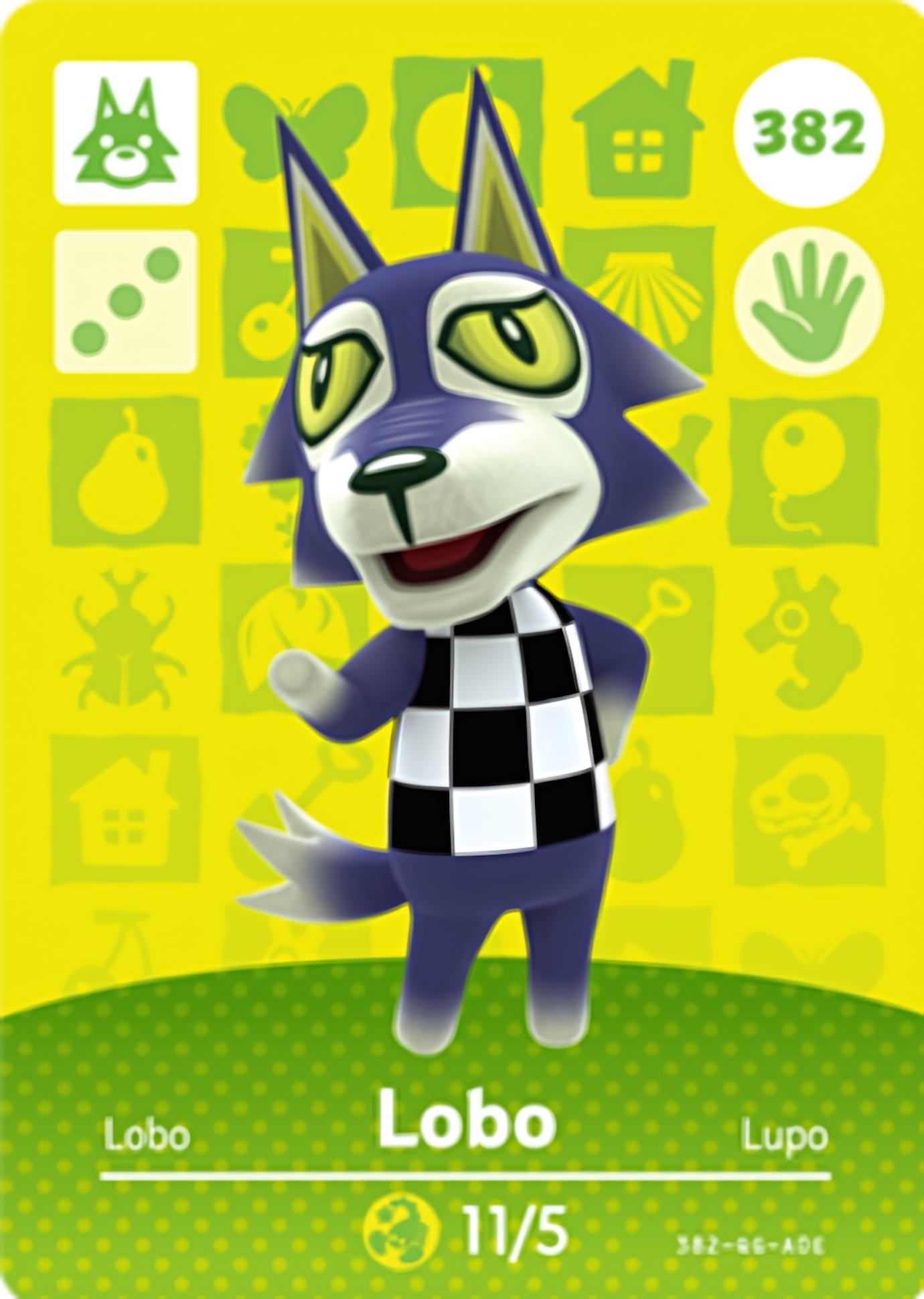 Lobo NFC Card – Animal Crossing Series 4 Amiibo