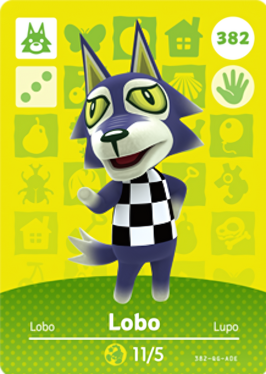 Lobo NFC Card – Animal Crossing Series 4 Amiibo