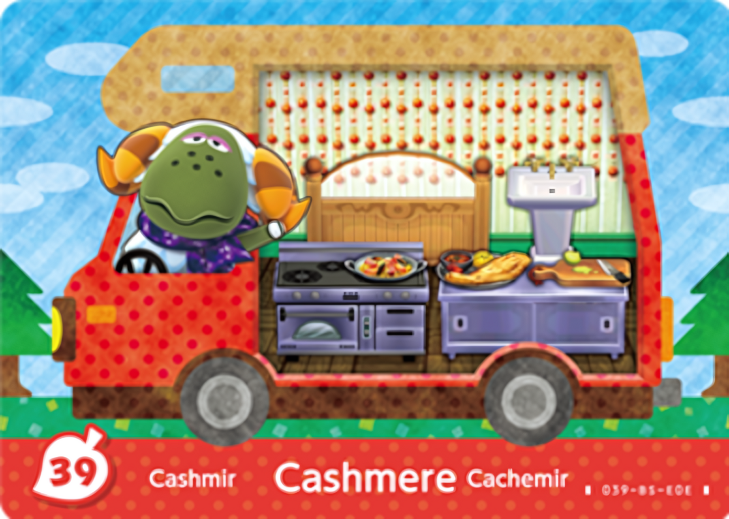 Cashmere  NFC Villager Card – New Leaf – Welcome Amiibo