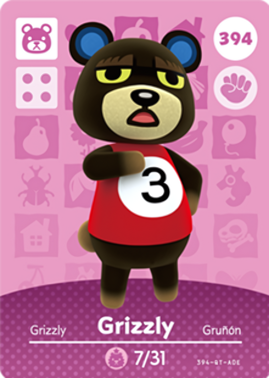 Grizzly NFC Card – Animal Crossing Series 4 Amiibo
