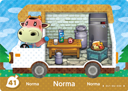 Norma NFC Villager Card – New Leaf – Welcome Amiibo
