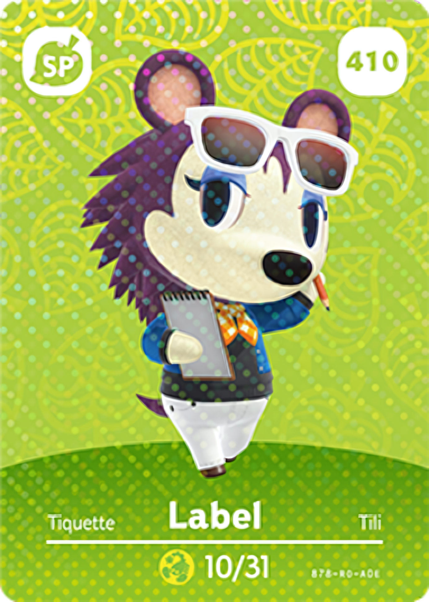 Label NFC Card – Animal Crossing Series 5 Amiibo