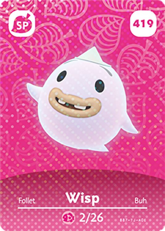 Wisp NFC Card – Animal Crossing Series 5 Amiibo