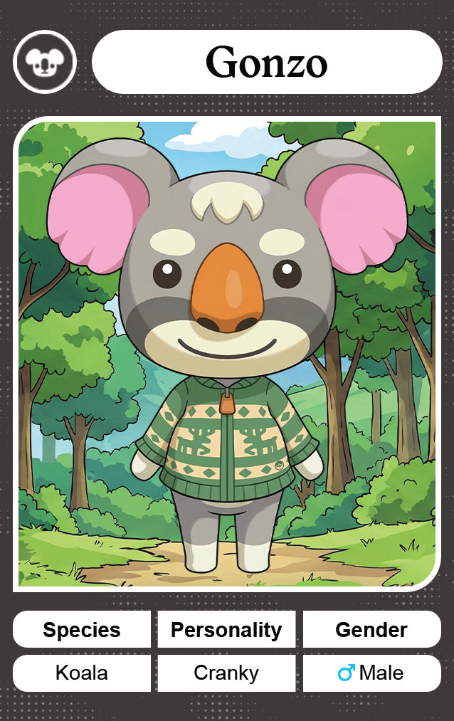 Gonzo - Nookpals x Animal Crossing – New Leaf Welcome Amiibo NFC Card