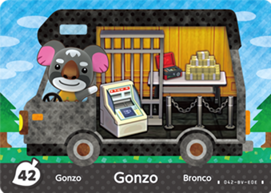 Gonzo NFC Villager Card – New Leaf – Welcome Amiibo