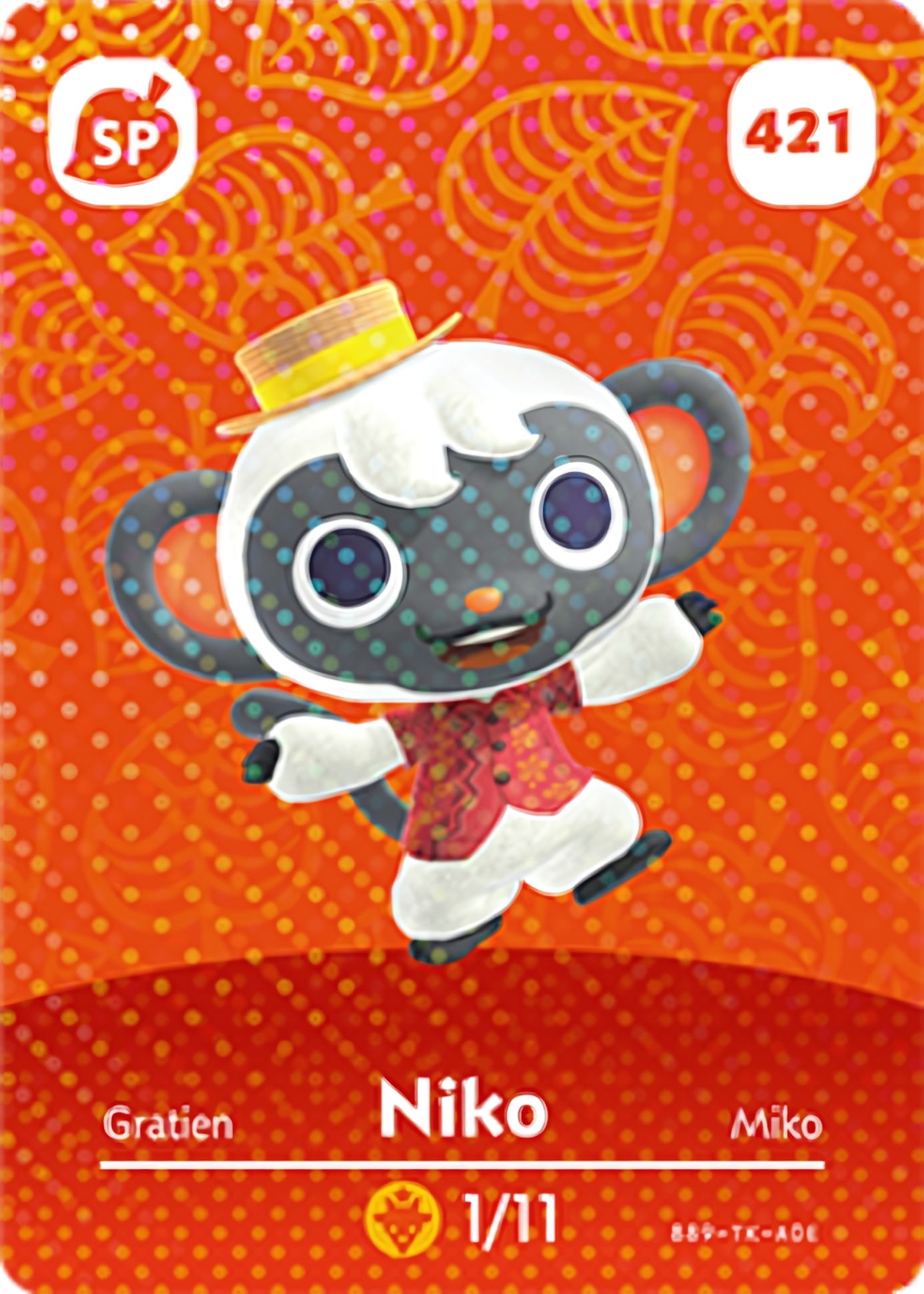 Niko NFC Card – Animal Crossing Series 5 Amiibo