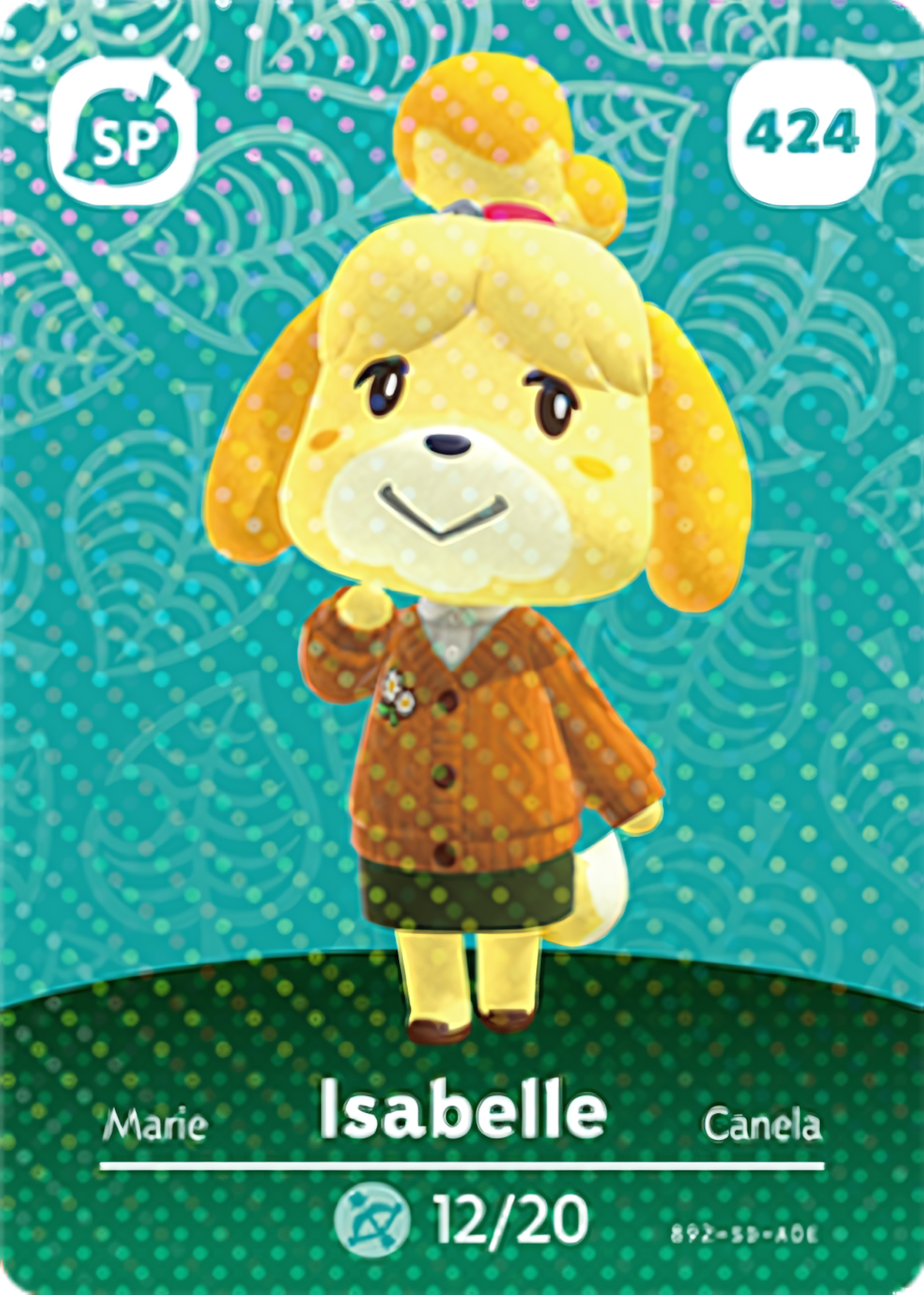 Isabelle (Sweater) NFC Card – Animal Crossing Series 5 Amiibo