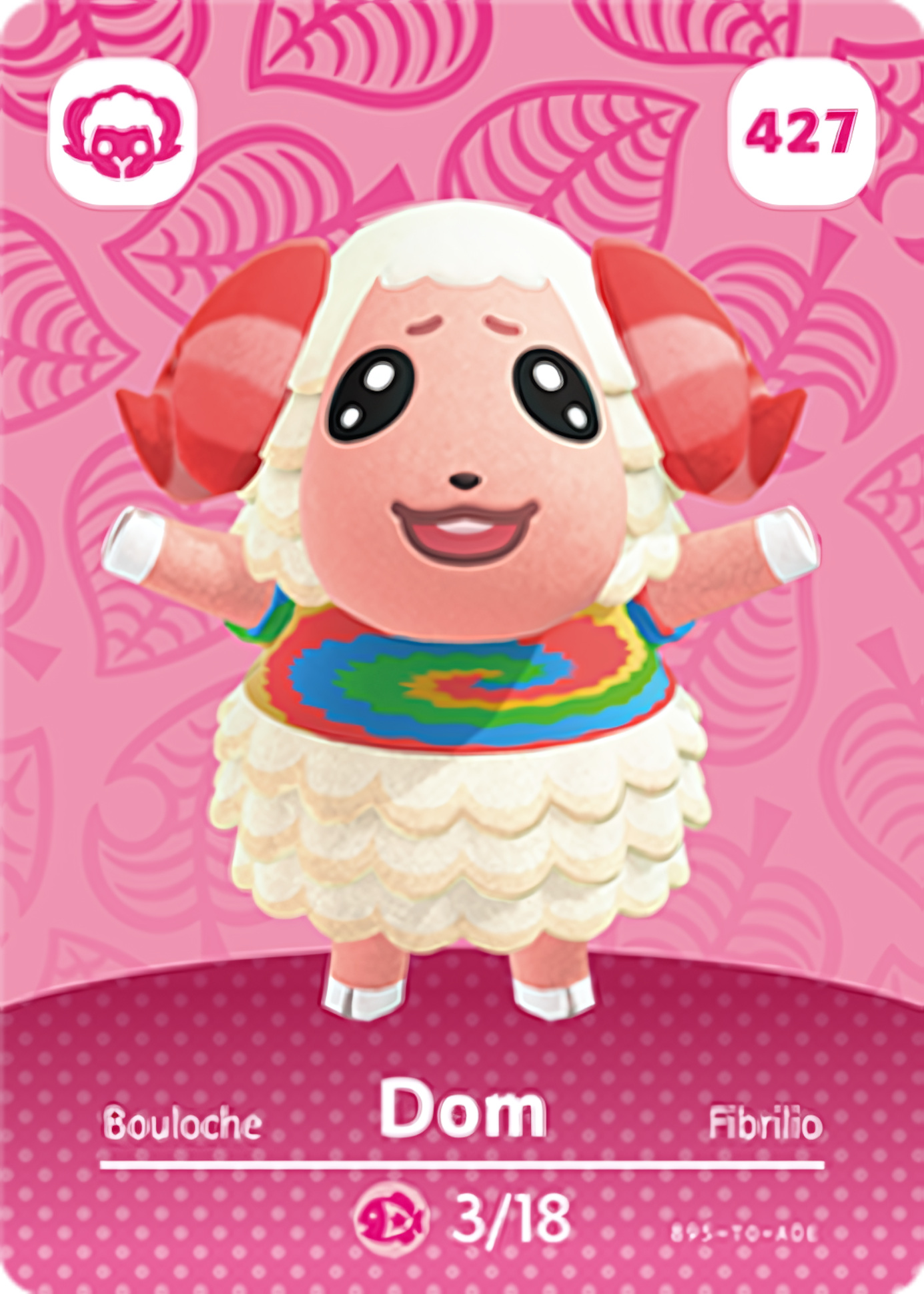 Dom NFC Card – Animal Crossing Series 5 Amiibo