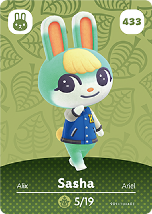 Sasha NFC Card – Animal Crossing Series 5 Amiibo