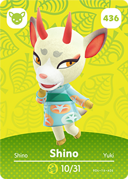 Shino NFC Card – Animal Crossing Series 5 Amiibo