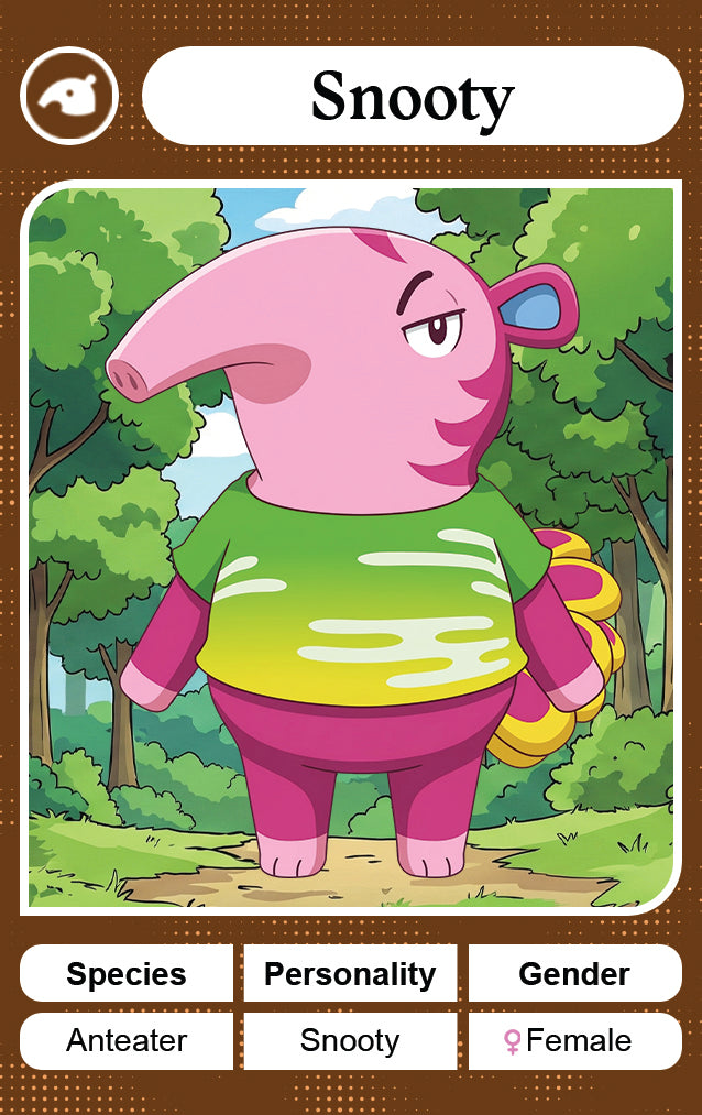 Snooty - Nookpals x Animal Crossing – New Leaf Welcome Amiibo NFC Card
