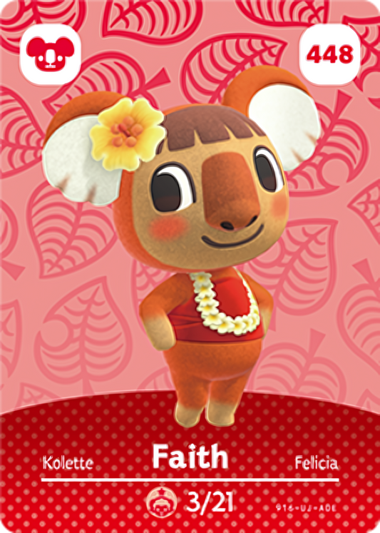 Faith NFC Card – Animal Crossing Series 5 Amiibo