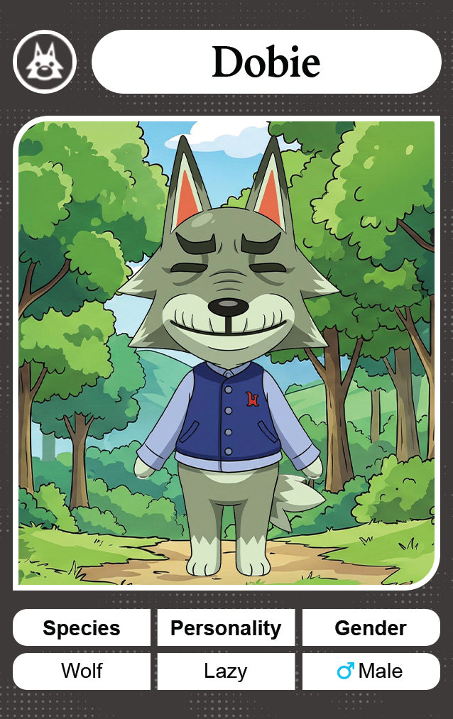Dobie - Nookpals x Animal Crossing – New Leaf Welcome Amiibo NFC Card