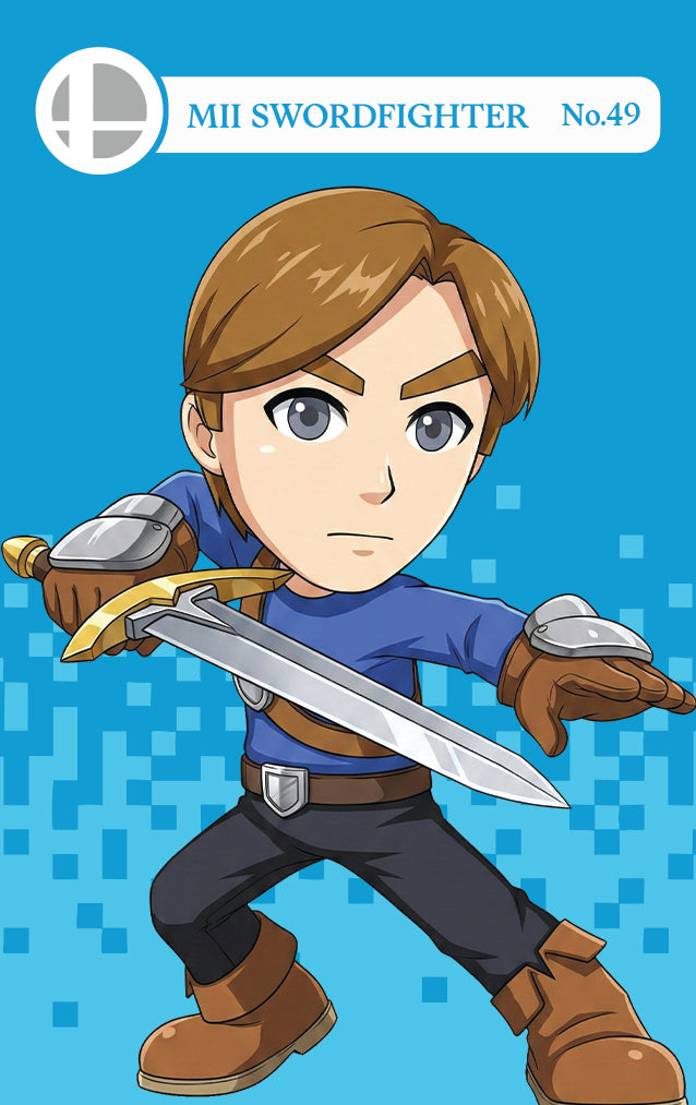 Mii Swordfighter NFC Card – Smash Bros Amiibo