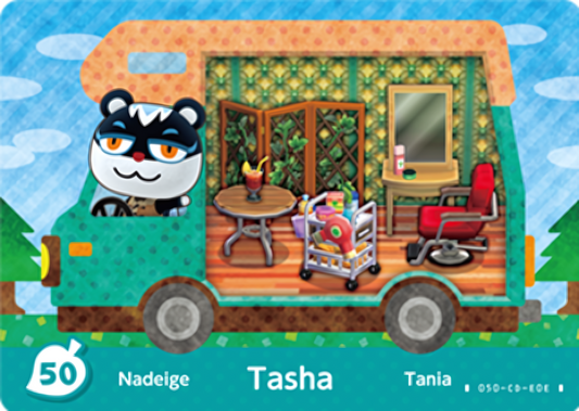 Tasha NFC Villager Card – New Leaf – Welcome Amiibo
