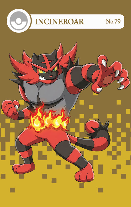 Incineroar NFC Card – Smash Bros Amiibo